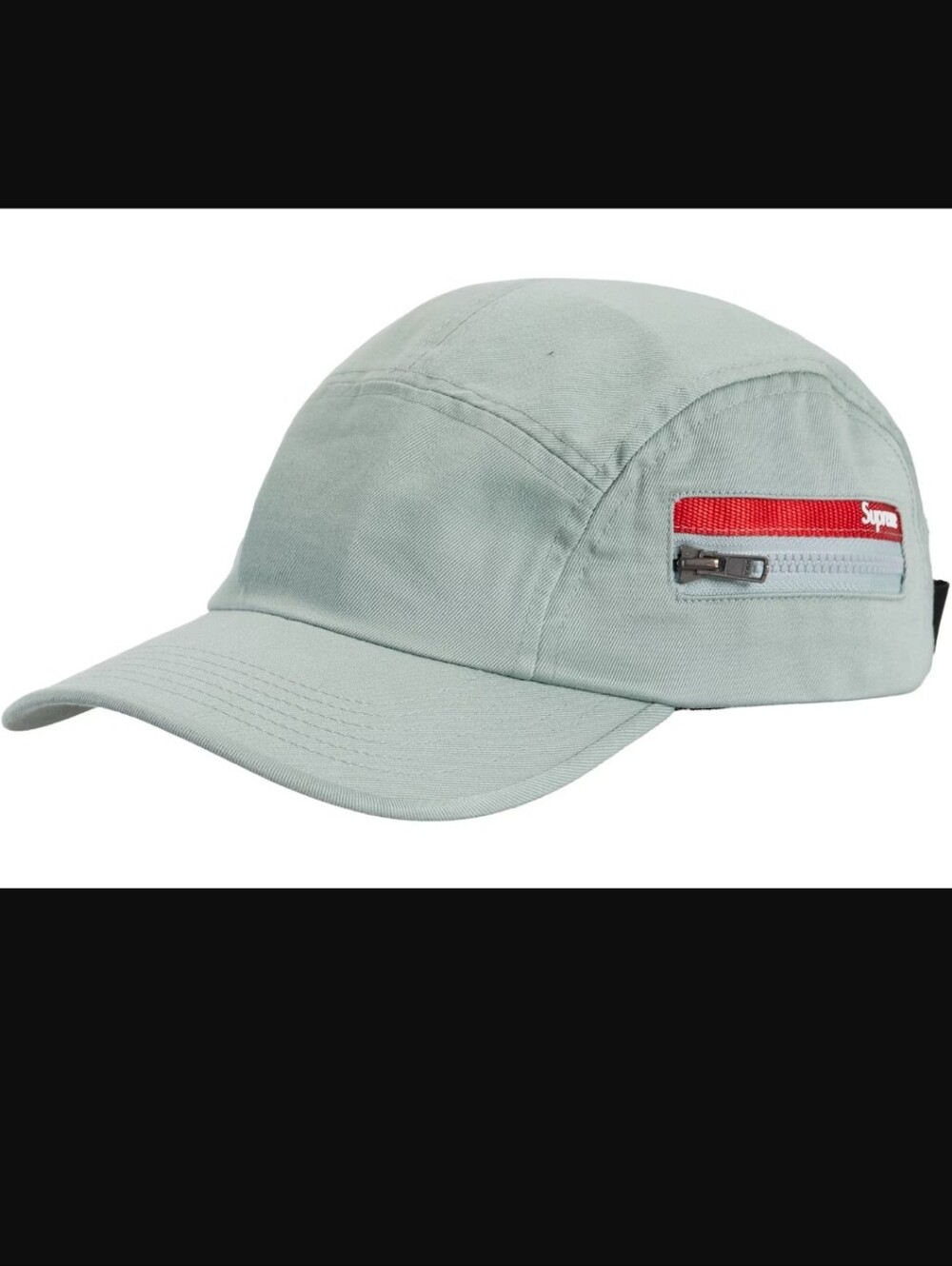 Supreme 5 Panel Zip Pocket Camp Cap in ‘Mint'